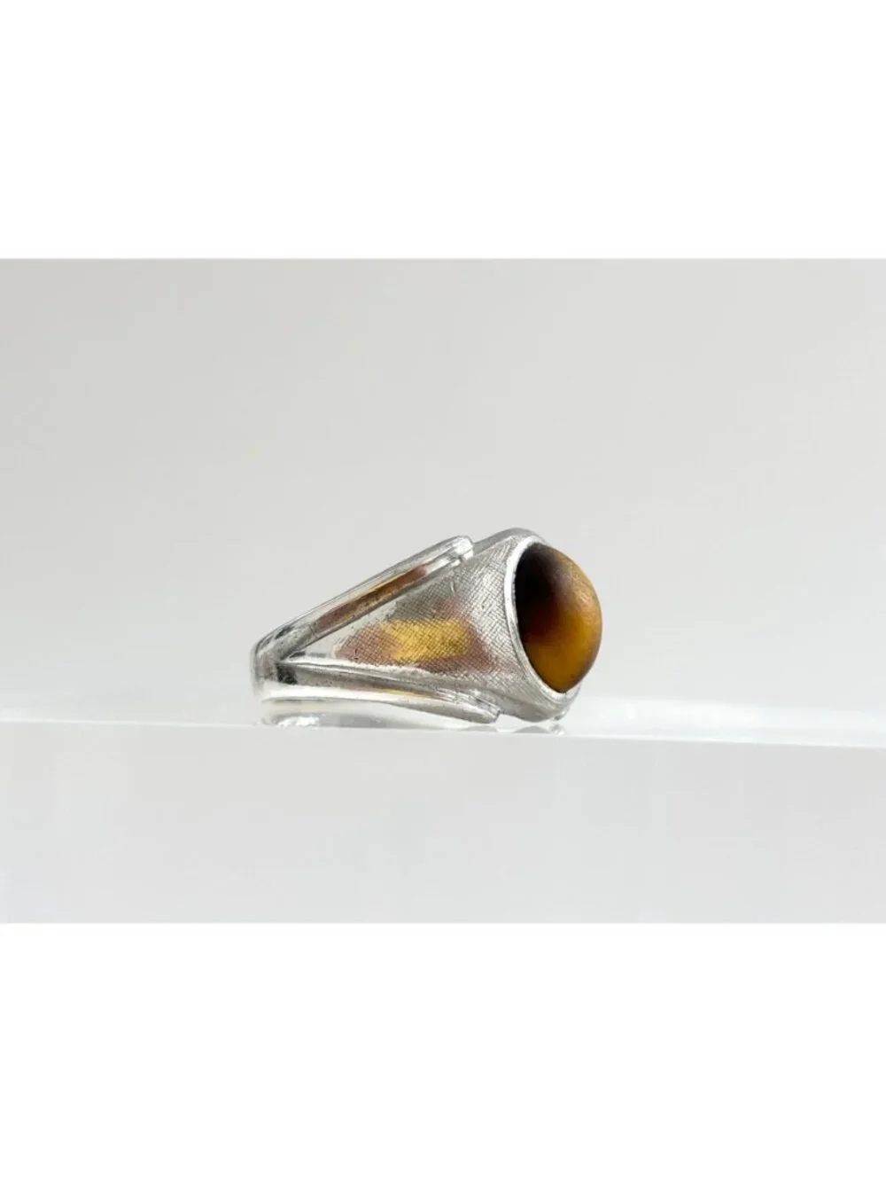 Tiger's Eye Joseph Esposito Southwest Sterling Silver 925 Vintage Ring - sz 7.5